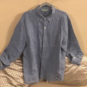 Men's Tommy Bahama Blue Button-Up Shirt